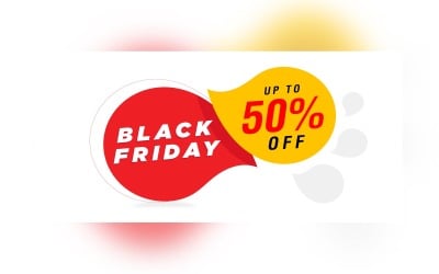 Black Friday Sale Banner On Black Color Background Design Template