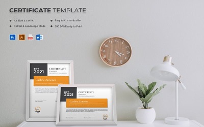 Carline Zimenes - Certificat