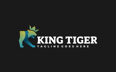 Königstiger Logo-Stil mit Farbverlauf