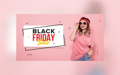Bannière de vente vendredi noir avec modèle de conception d&amp;#39;arrière-plan de couleur rose blush clair