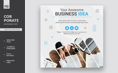 Business Idea Corporate Instagram Post e banner pubblicitari sui social media