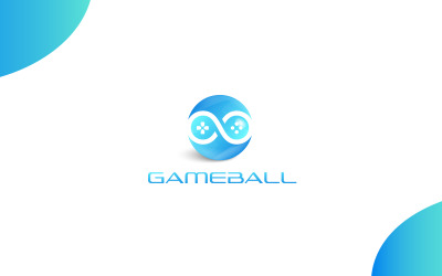 Gameball 3D-logo sjabloon