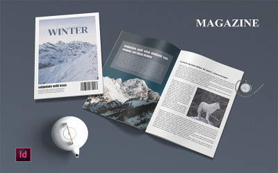 Hiver - Modèle de magazine