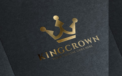 Modèle de conception de logo de couronne royale