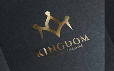 Modello logo corona del regno
