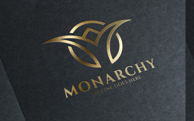 Monarchie-kroon Logo ontwerpsjabloon