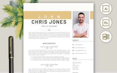 Professional Resume CV Template Design Vol 13