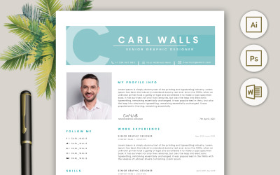 Professional Resume CV Template Design Vol 7