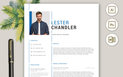 Professional Resume CV Template Design Vol 8