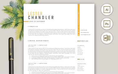 Professional Resume CV Template Design Vol 9