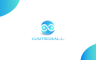 Шаблон логотипа Gameball 3D