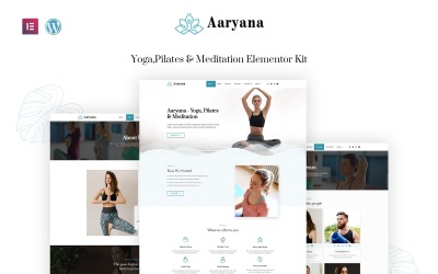 Aaryana Yoga - 健康与健身即用型 Elementor 套件