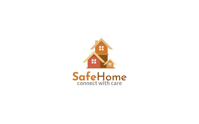 Güvenli Ev Logo Tasarım Şablonu