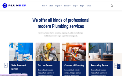 HTML-sjabloon voor loodgietersdiensten