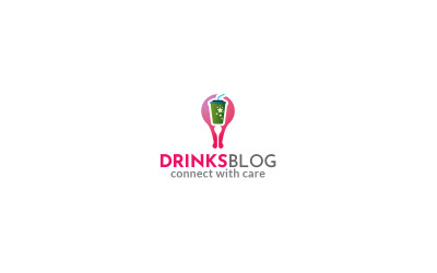 Mallar för blogglogotypdesign för drinkar