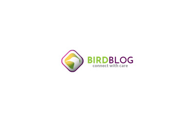 Modello di progettazione del logo del blog di Big Bird