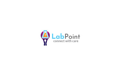 Modello di progettazione del logo del punto di laboratorio