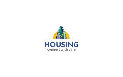Modelo de design de logotipo de habitação