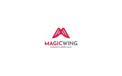 Plantilla de diseño de logotipo de ala mágica