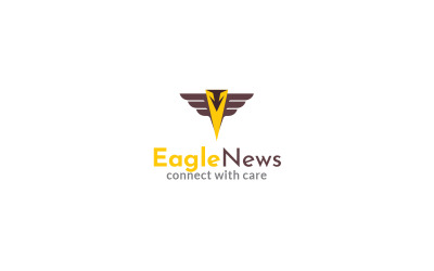 Plantilla de diseño de logotipo Eagle News