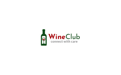 Šablona návrhu loga Wine Club