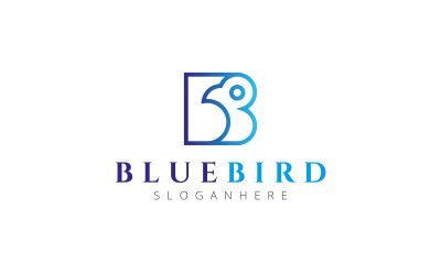 Blue Bird Logo Design Template