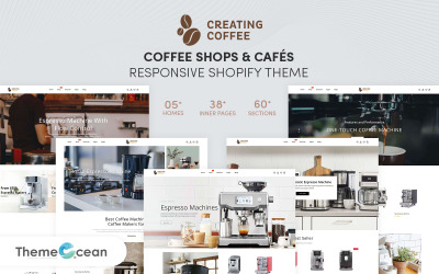 CreatingCoffee - Coffeeshops en cafés Responsief Shopify-thema