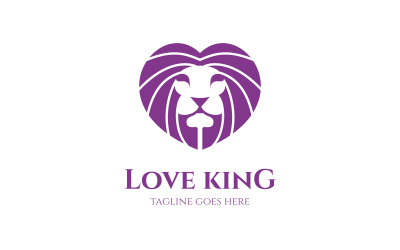 Love King-Lion Logo Design Template