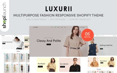 Luxurii - uniwersalny, responsywny motyw Shopify