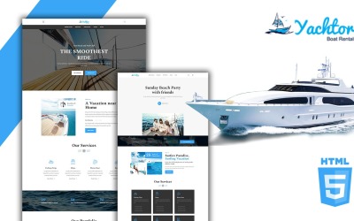 Modèle de site Web HTML5 de charte de yacht de yacht