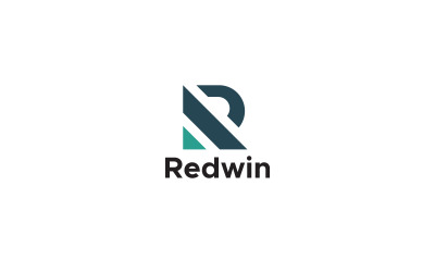 R brief Redwin Logo ontwerpsjabloon