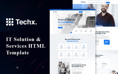 Techx - HTML-sjabloon voor IT-oplossingen en -services