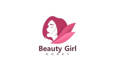 Beauty Einfache Farbverlaufs-Logo-Vorlage