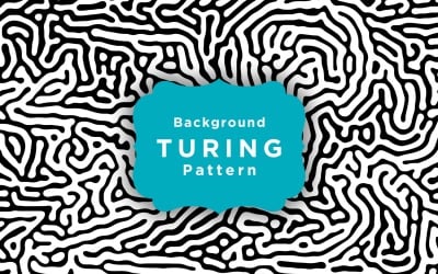 Black And White Organic Rounded Lines Turing Pattern