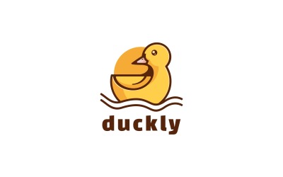 Estilo de logotipo de mascota simple pato