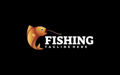 Fisch Farbverlauf Logo Vorlage