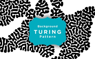 Motivo Turing organico in bianco e nero Walapaper