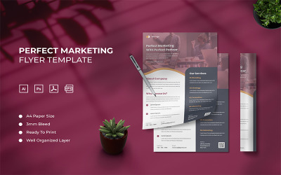 Perfektes Marketing - Flyer-Vorlage