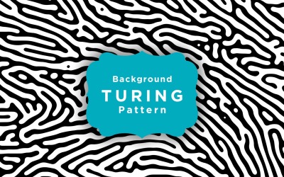 Plantilla de fondo de patrón transparente de vector de Turing
