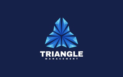 Style de logo de dégradé triangulaire