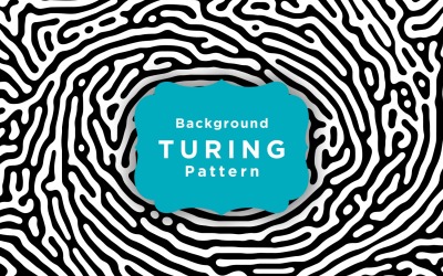 Turing wzór czarno-białe tło