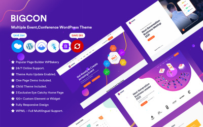 Bigcon - Tema de WordPress para múltiples eventos, conferencias y reuniones