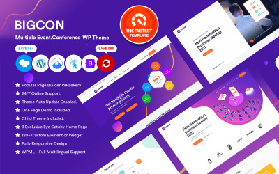 Bigcon - тема WordPress для нескольких мероприятий, конференций и встреч