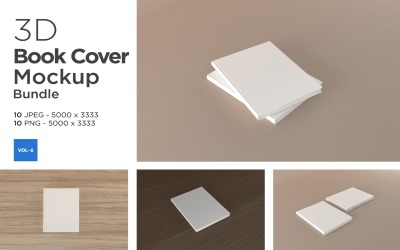 Boekomslag Mockup 3D-rendering illustratie vol 6