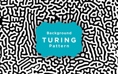 Conception de Turing noir et blanc pour le fond d&amp;#39;impression de tissu