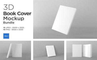 Copertina del libro Mockup 3d Rendering Illustrazione Vol 1