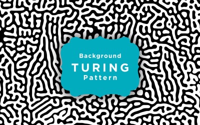 Czarno-biały projekt Turinga do drukowania tkanin