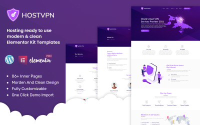 HOSTVPN - 准备使用 Elementor 套件的托管公司