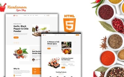Kardemom fűszer- és fűszerbolt HTML5 webhelysablon