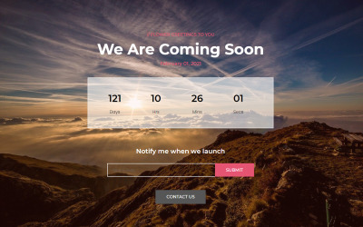 Los - Coming Soon Szablon Landing Page